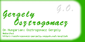 gergely osztrogonacz business card